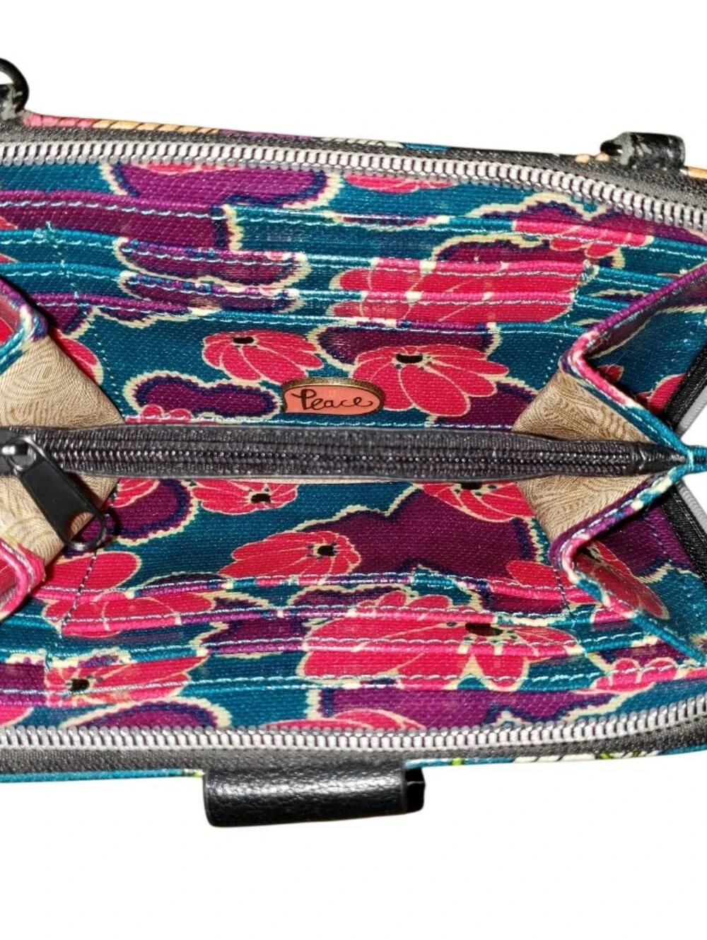 Sakroots Artist Circle Bird Print Zip Wallet